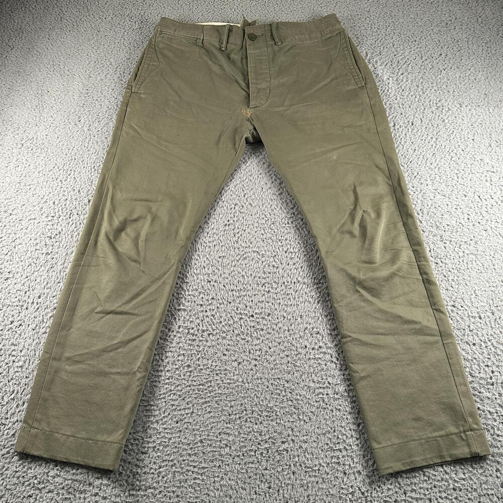 RRL Officers Field Chino Pants Mens 34x32(33x29 Fits)Green Military Workwear